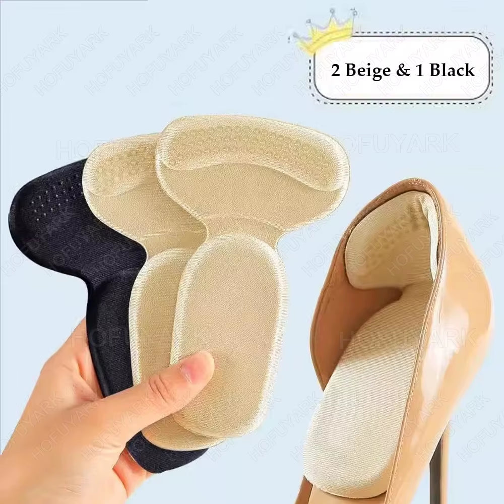 6Pcs Heel Pads for Shoes Too Big Adjust Size Sponge Heel Protector Stickers High Heels Pain Relief Inserts Foot Insoles Women