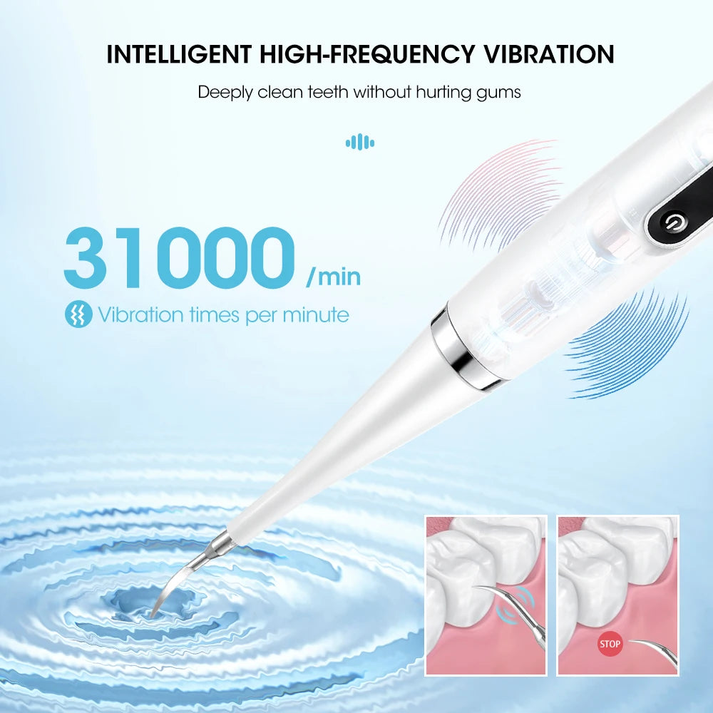 Electric Teeth Whitening & Plaque Removal Kit – Sonic Toothbrush with High-Frequency Vibration for Tartar, Coffee Stain, and Dental Calculus Cleaning