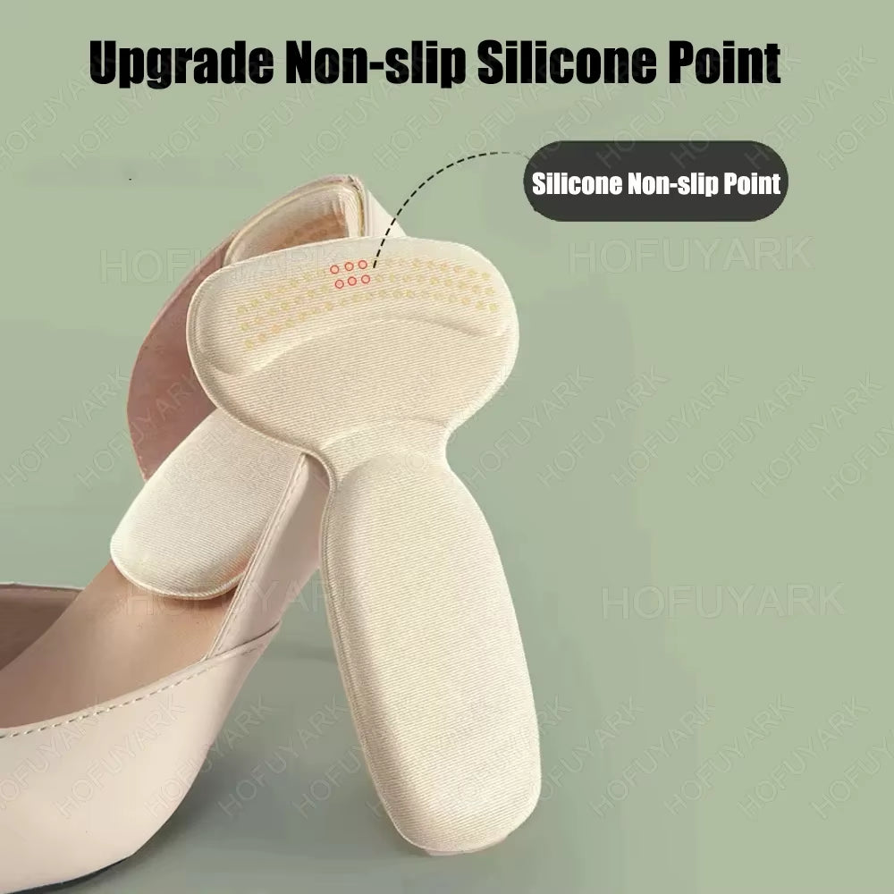 6Pcs Heel Pads for Shoes Too Big Adjust Size Sponge Heel Protector Stickers High Heels Pain Relief Inserts Foot Insoles Women