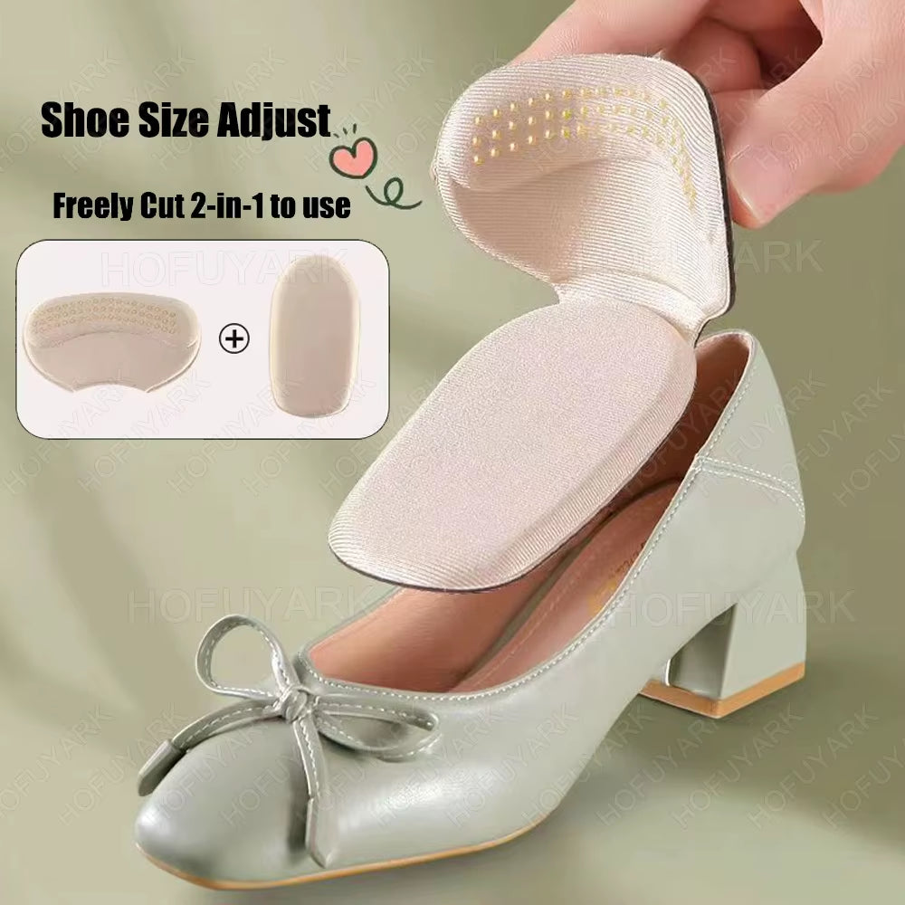 6Pcs Heel Pads for Shoes Too Big Adjust Size Sponge Heel Protector Stickers High Heels Pain Relief Inserts Foot Insoles Women