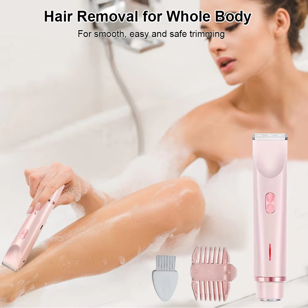 Rechargeable Electric Shaver for Women – Facial, Body & Bikini Hair Trimmer | Painless Razor for Legs, Underarms & Mustache