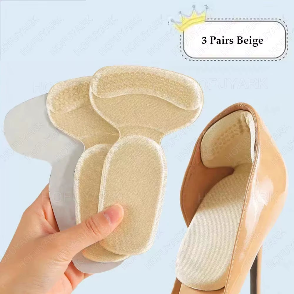 6Pcs Heel Pads for Shoes Too Big Adjust Size Sponge Heel Protector Stickers High Heels Pain Relief Inserts Foot Insoles Women